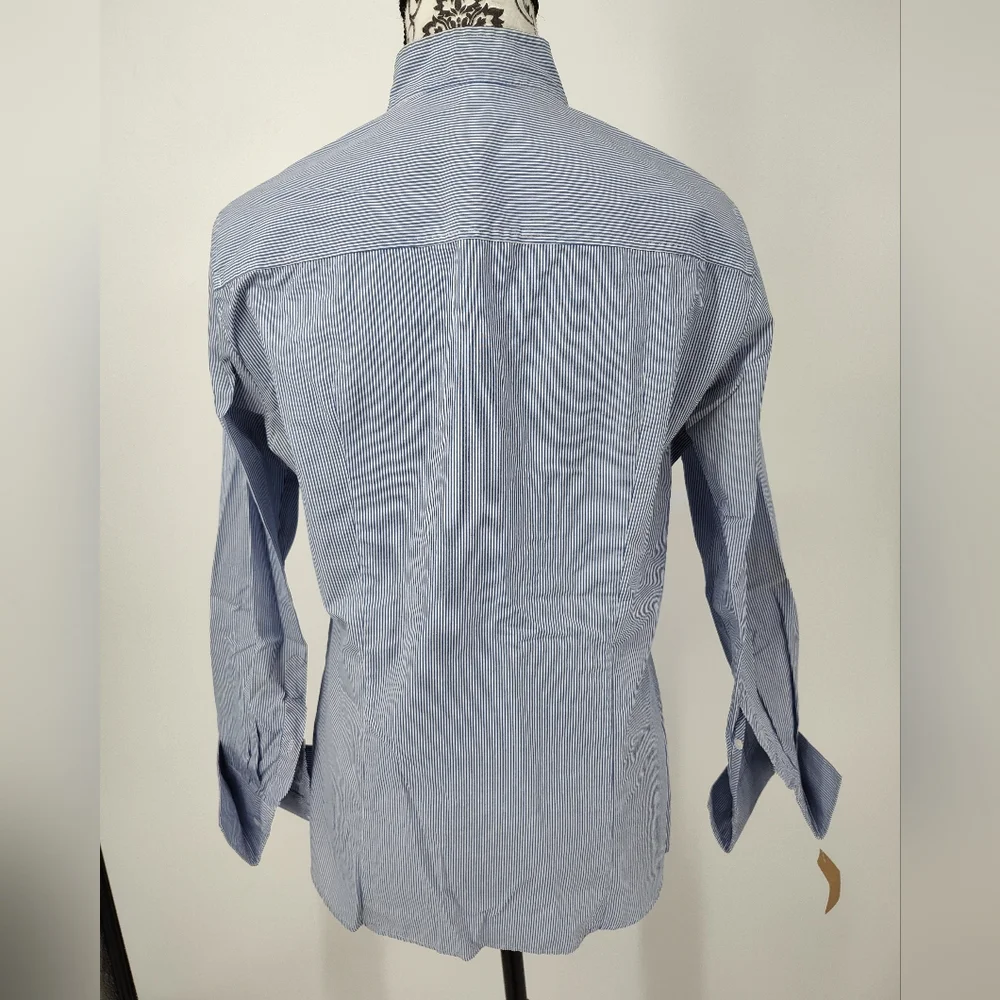 J. Crew Slim Fit Blue And White Striped Button Down Shirt Size Women's Medium